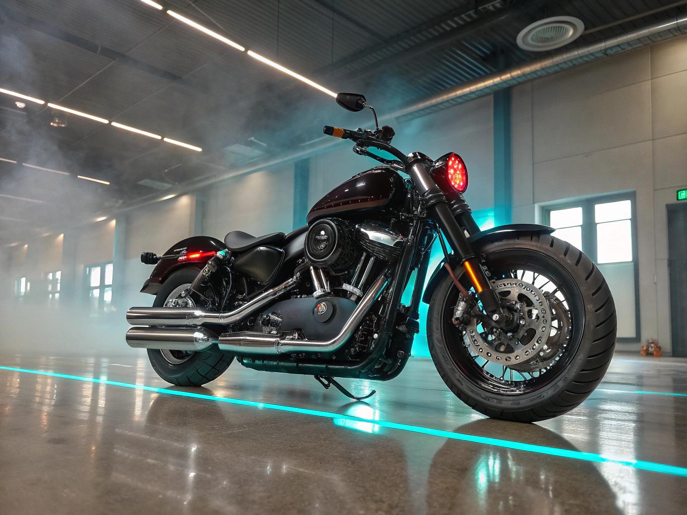 Motocicleta premium siendo descargada de un transporte especializado